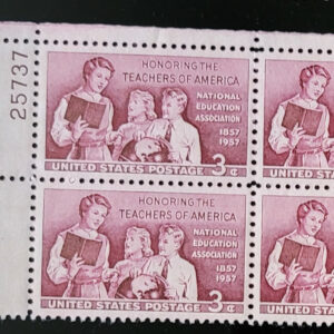Scott #1093 National Education Association (Teachers) Plate Block of 4 Stamps