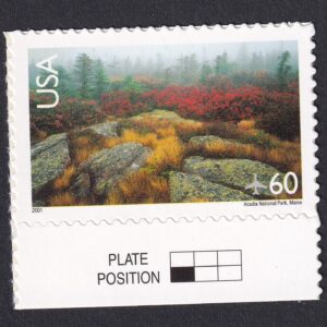Scott #c138a Acadia National Park Airmail Single Stamps - MNH w/Plate Pos