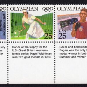 Scott #2496-2500a Olympian Eagle & Description Strip (Block) of 5 Stamps - MNH