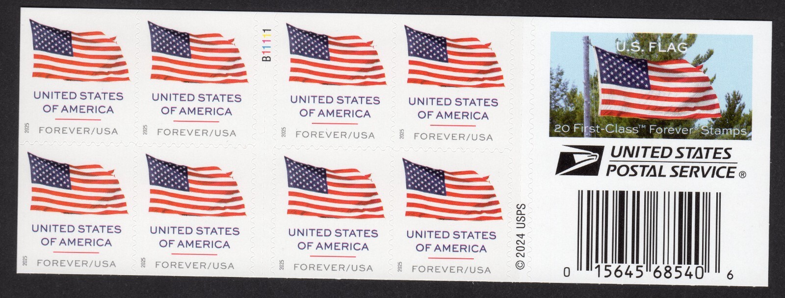 Scott #6021 Flag Booklet (BCA) of 20 Forever Stamps - MNH P#B1111