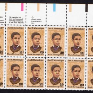 Scott #2567 Jan Matzeliger Black Heritage Zip & Descript Block of 12 Stamps MNH