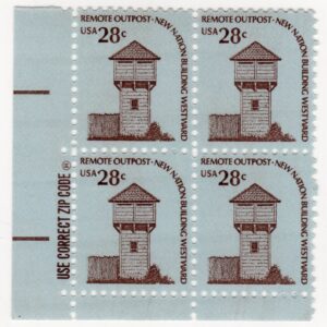 Scott #1604 Fort Nisqually Zip Block of 4 Stamps - MNH LL