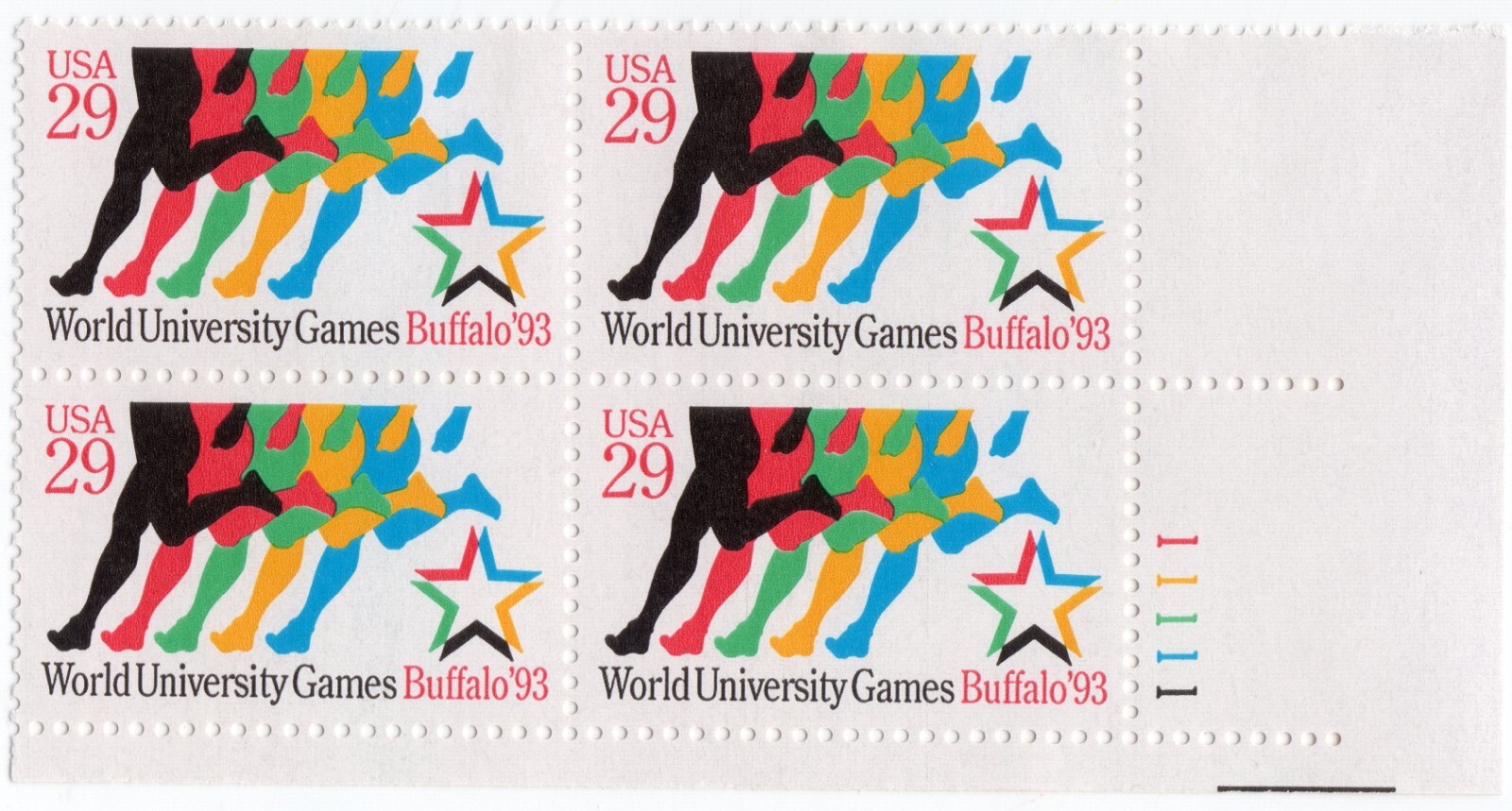 Scott #2748 Runners (World University Games) Plate Block of 4 Stamps - MNH