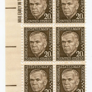 Scott #1289a George Marshall Plate Block of 10 Stamps - MNH P#33964 LL SG