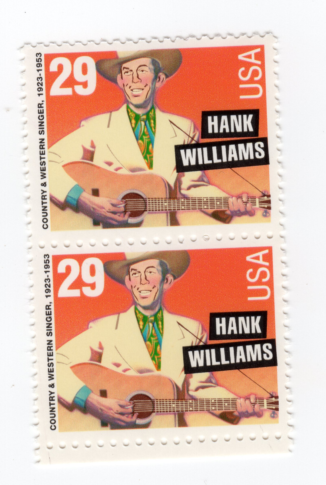 Scott #2723 Hank Williams Vertical Pair of Stamps - MNH