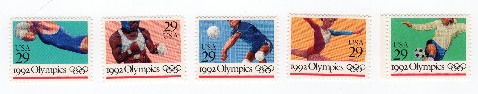 Scott #2641a (2637-41) Summer Olympics Horizontal Set of 5 Stamps - MNH