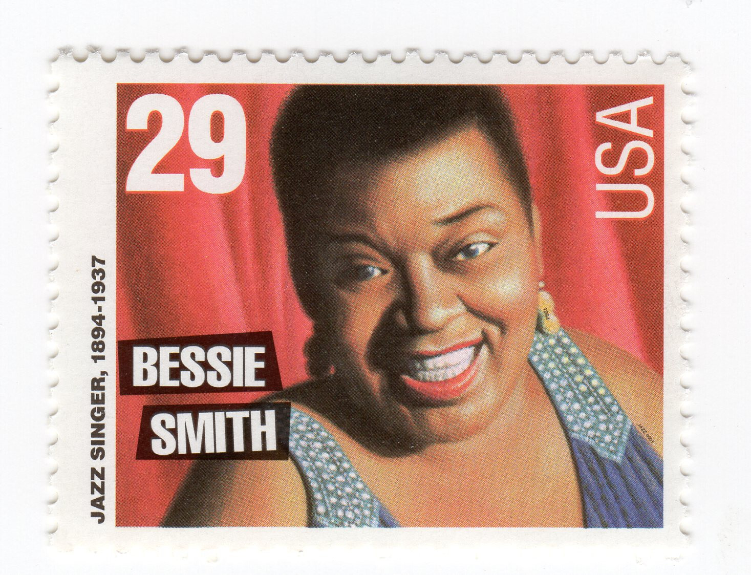 Scott #2854 Bessie Smith Jazz Singer Single Stamp - MNH