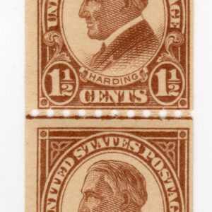 Scott #605 Warren Harding Joint Line Pair - MNH #11