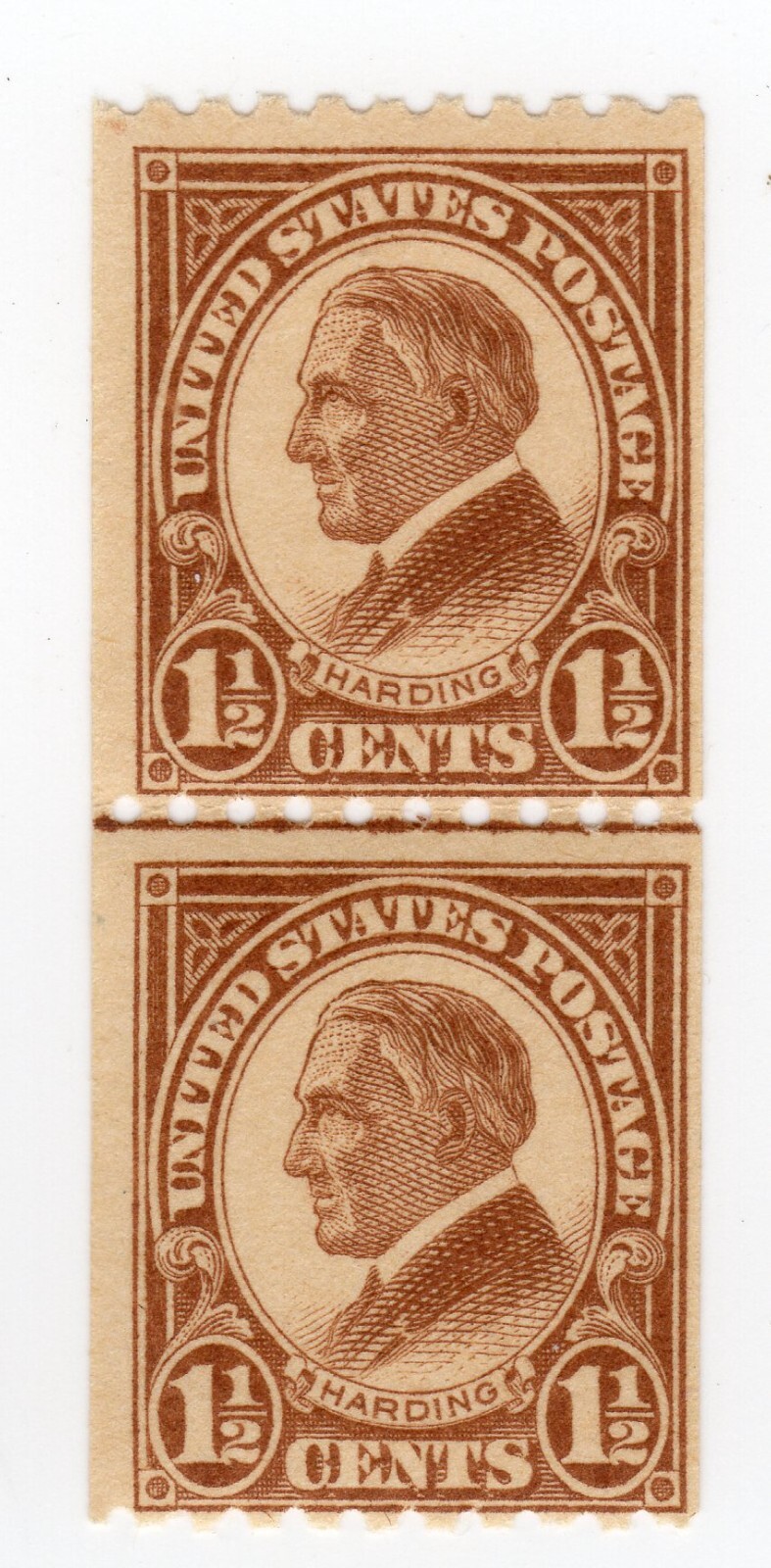 Scott #605 Warren Harding Joint Line Pair - MNH #11