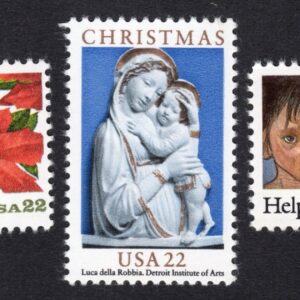 Scott #2164 2165 2166 Hunger Poinsettias Madonna Single Stamp - MNH