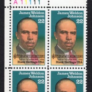Scott #2371 James Weldon Johnson (Black Heritage) Plate Block of 4 Stamps MNH UL