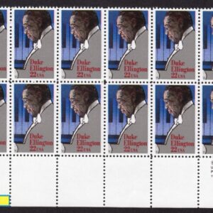 Scott #2211 Duke Ellington 22¢ Plate Block of 20 Stamps - MNH P#A222222 LL PC#3