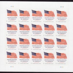 USPS Flag Sheet of 20 Forever Stamps - MNH (6016)