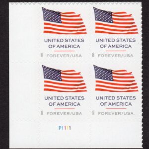 Scott #6016 Flag Plate Block of 4 Forever Stamps - MNH