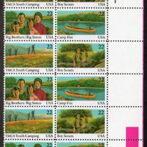 Scott #2163a (2160) International Youth Year Plate Block of 20 Stamps - MNH LR