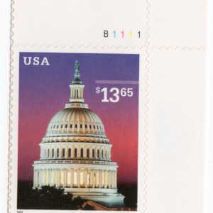 Scott #3648 $13.65 Capitol Dome at Dusk Plate Number Single Stamp - MNH