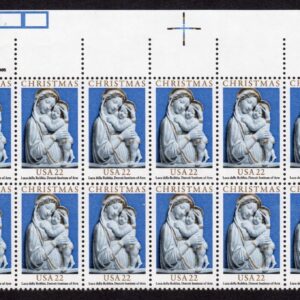 Scott #2165 Madonna (Robbia) Plate Block of 20 Stamps - MNH UR