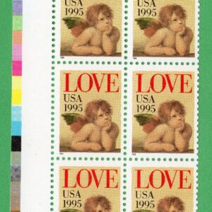 Scott #2948 - Love Cherub - Plate Block Of 10 Stamps - MNH Left
