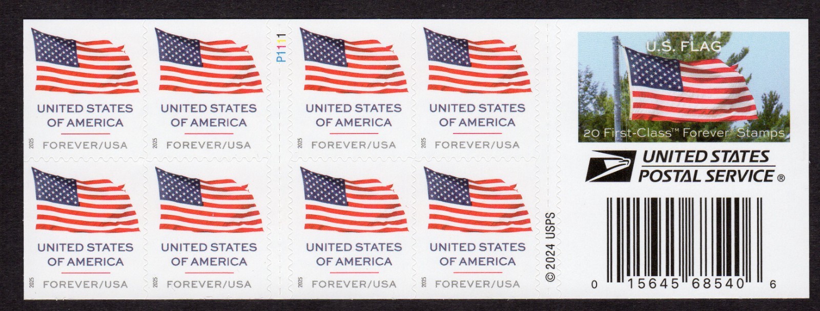 Scott #6020 Flag Booklet (APU) of 8 Forever Stamps - MNH P#P1111