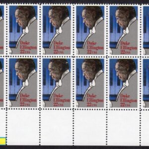 Scott #2211 Duke Ellington 22¢ Plate Block of 20 Stamps - MNH P#A222222 LL