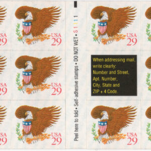 Scott #2597a Eagle & Shield Booklet Pane of 17 Stamps - MNH