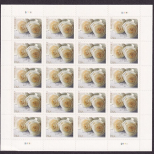 Scott #4520 Wedding Roses Full Sheet of 20 Forever Stamps - MNH
