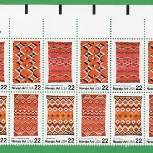 Scott #2238b Navajo Art Plate Block of 20 Stamps - MNH P#1211-1 UR