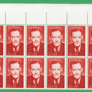 Scott #2239 T.S. Eliot Plate Block of 20 Stamps - MNH P#2 UR