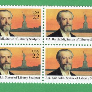Scott #2147 F.A. Bartholdi Statue of Liberty Block of 4 Stamps - MNH