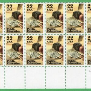 Scott #2159 Public Education Plate Block of 20 Stamps - MNH LL