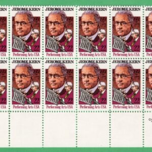 Scott #2110 Jerome Kern Plate Plate Block of 20 Stamps - MNH LL