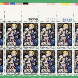 Scott #1842 Christmas Madonna Plate Block of 20 Stamps - MNH UR MSF#1