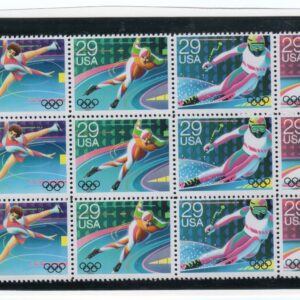 Scott #2615a (2611-15) Winter Olympics Horizontal Block of 15 Stamps - MNH