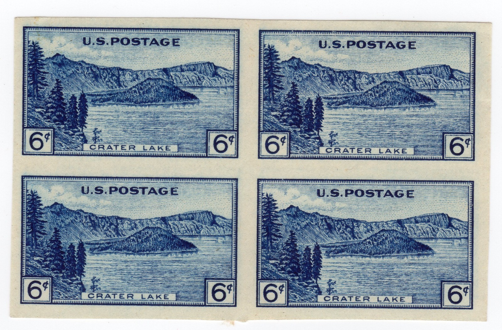 Scott #761 Crater Lake Block of 4 Stamps - MNH
