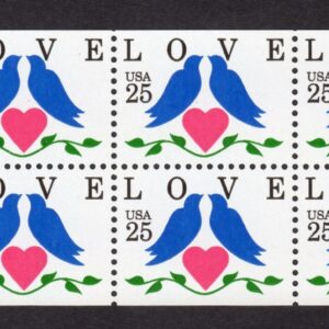 Scott #2441a Love Birds Booklet Pane of 10 Stamps - MNH P#1211
