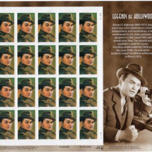 Scott #3446 Edward G. Robinson (Legends of Hollywood) Sheet of 20 Stamps- MNH
