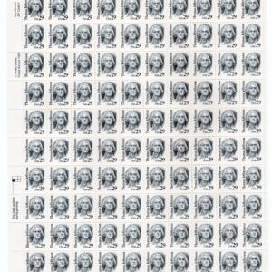 Scott #2185 Thomas Jefferson (Virginia) Sheet of 100 Stamps - MNH P#S1 LL