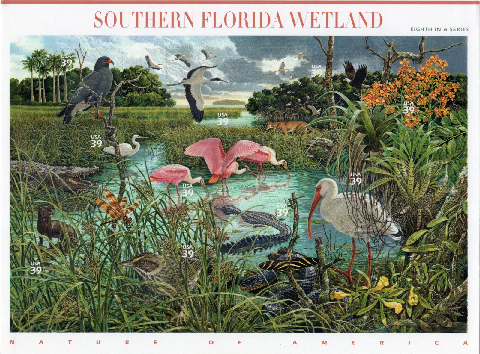Scott #4099 Southern Florida Wetland (Nature Series) Sheet of 10 Stamps - MNH