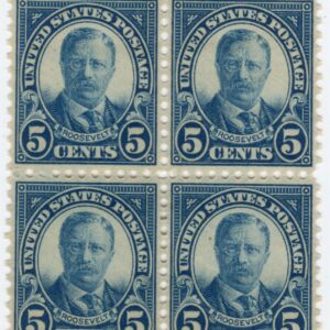 Scott #557 Teddy Roosevelt Block of 4 Stamps - MNH