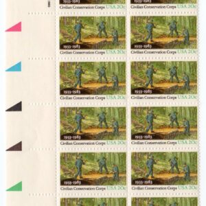 Scott #2037 Civilian Conservation Corps Plate Block of 20 Stamps - MNH LL