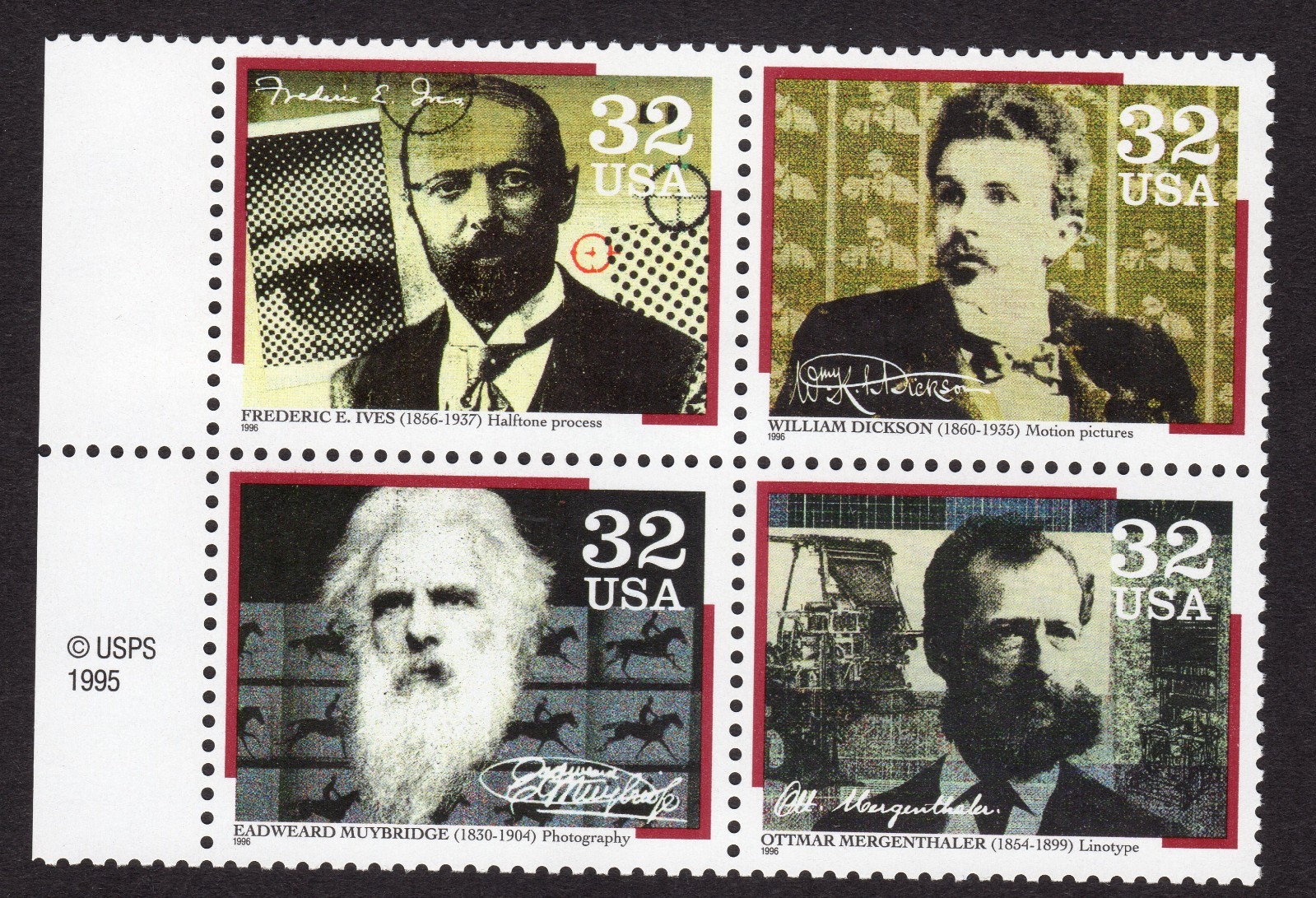 Scott #3064a Pioneers of Communication Block of 4 Stamps - MNH