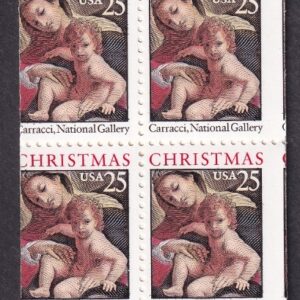 Scott #BK167 (2427a) Madonna (Carracci) Booklet of 20 Stamps - MNH Miscut #2