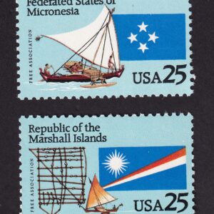 Scott #2507a Marshall & Micronesia Islands Set of 2 Single Stamps - MNH