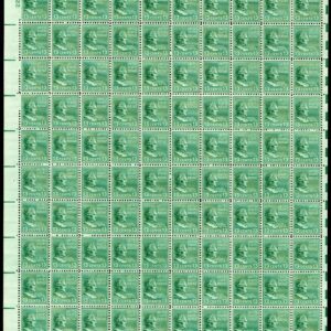 Scott #818 Millard Fillmore Sheet of 100 Stamps - MNH P#22075