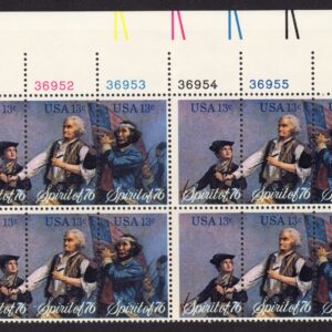 Scott #1631a Spirit of '76 Plate Block of 12 Stamps - MNH