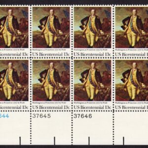 Scott #1704 Washington at Princeton by Peale Plate Block of 16 Stamps - MNH LL