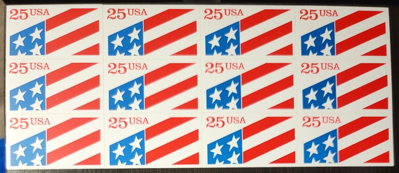 Scott #2475a Plastic Flag Pane Of 12 Stamps - MNH