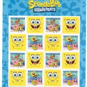 Scott #6025-6028a SpongeBob SquarePants Sheet of 16 Forever Stamps - MNH