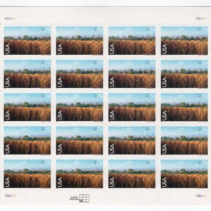 Scott #c136 Nine-Mile Prairie Plate Sheet of 20 Airmail Stamps - MNH