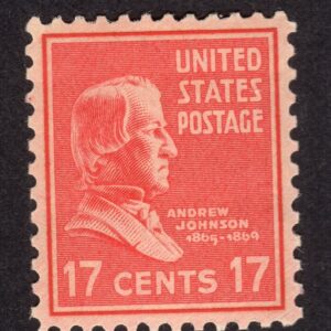 Scott #822 Andrew Johnson Single Stamp - MNH #8 VF/XF